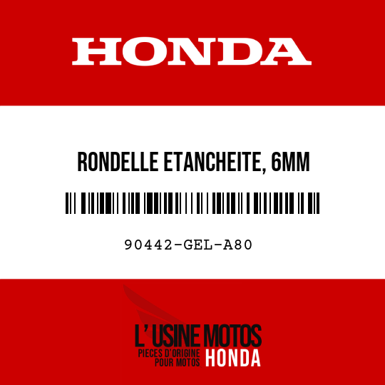 image de 90442-GEL-A80 RONDELLE ETANCHEITE, 6MM