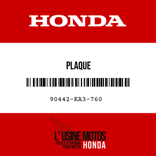 image de 90442-KA3-760 PLAQUE