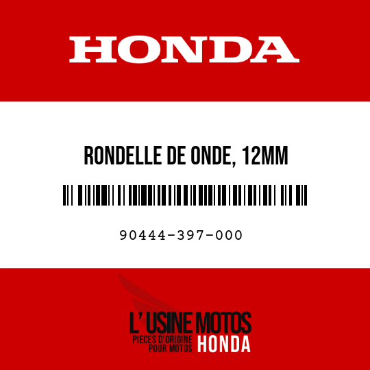 image de 90444-397-000 RONDELLE DE ONDE, 12MM