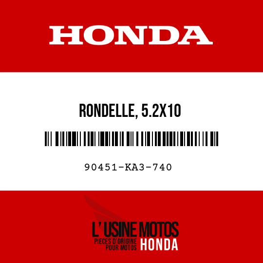 image de 90451-KA3-740 RONDELLE, 5.2X10