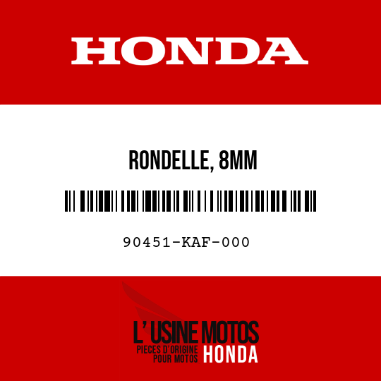 image de 90451-KAF-000 RONDELLE, 8MM