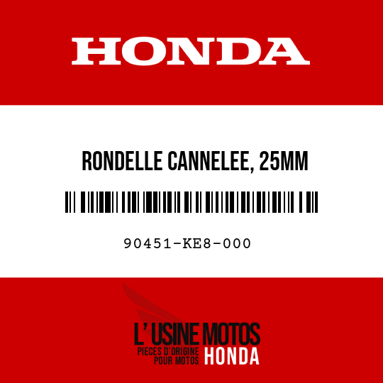 image de 90451-KE8-000 RONDELLE CANNELEE, 25MM