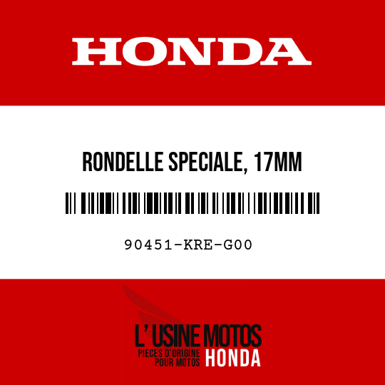 image de 90451-KRE-G00 RONDELLE SPECIALE, 17MM