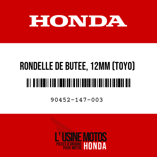 image de 90452-147-003 RONDELLE DE BUTEE, 12MM (TOYO)