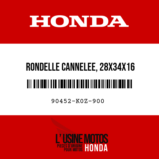 image de 90452-K0Z-900 RONDELLE CANNELEE, 28X34X16