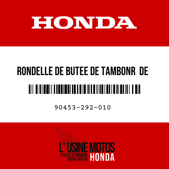 image de 90453-292-010 RONDELLE DE BUTEE DE TAMBONR  DE CHANGEMENT