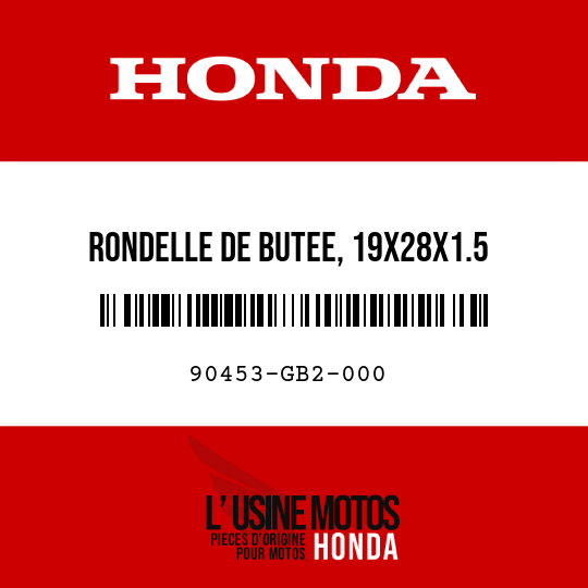 image de 90453-GB2-000 RONDELLE DE BUTEE, 19X28X1.5