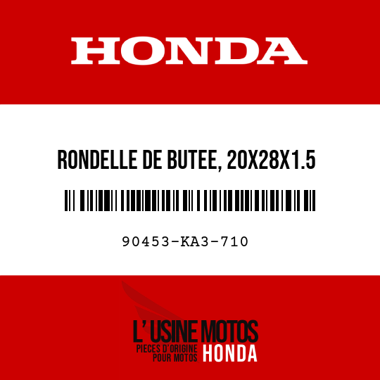 image de 90453-KA3-710 RONDELLE DE BUTEE, 20X28X1.5