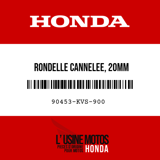 image de 90453-KVS-900 RONDELLE CANNELEE, 20MM