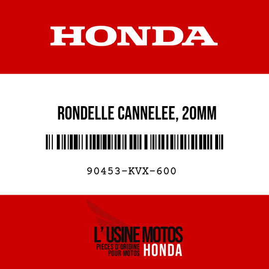 image de 90453-KVX-600 RONDELLE CANNELEE, 20MM