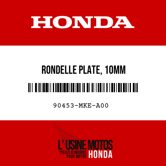 image de 90453-MKE-A00 RONDELLE PLATE, 10MM