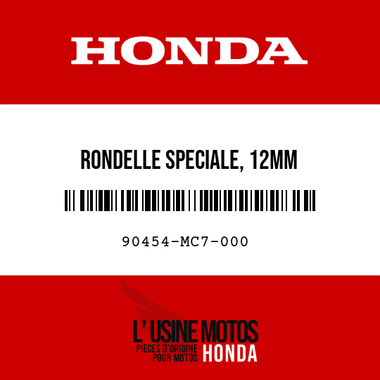 image de 90454-MC7-000 RONDELLE SPECIALE, 12MM