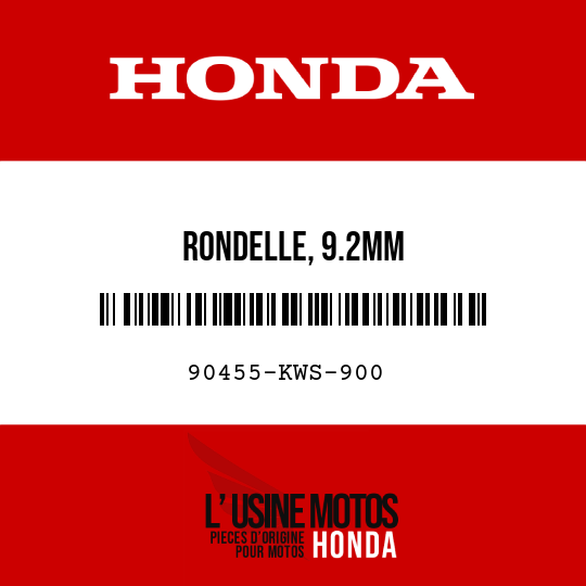 image de 90455-KWS-900 RONDELLE, 9.2MM