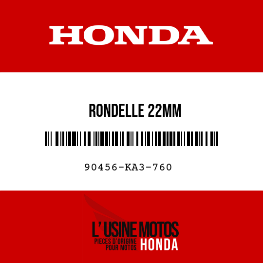 image de 90456-KA3-760 RONDELLE 22MM