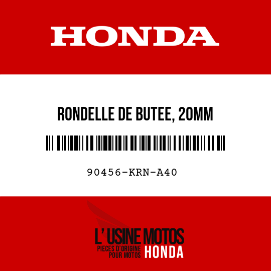 image de 90456-KRN-A40 RONDELLE DE BUTEE, 20MM