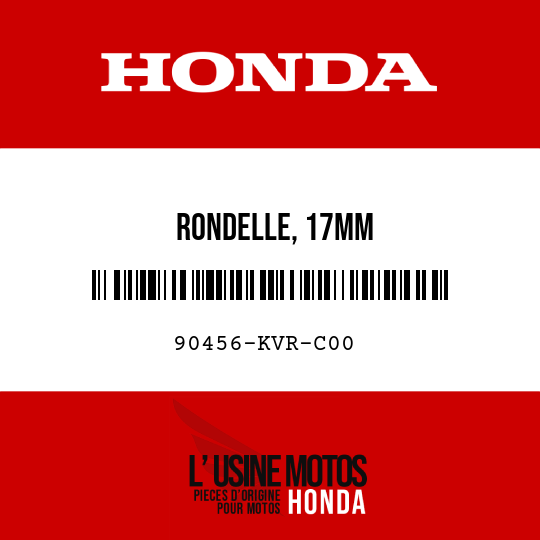 image de 90456-KVR-C00 RONDELLE, 17MM