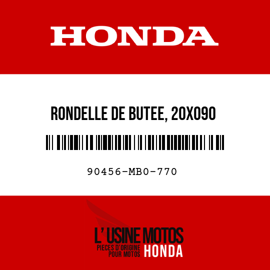 image de 90456-MB0-770 RONDELLE DE BUTEE, 20X090