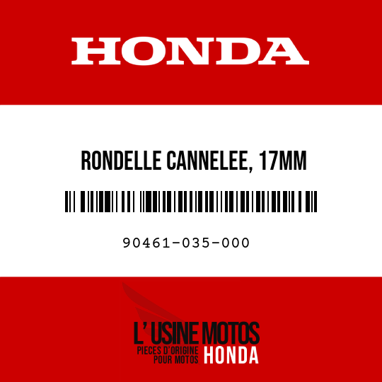 image de 90461-035-000 RONDELLE CANNELEE, 17MM