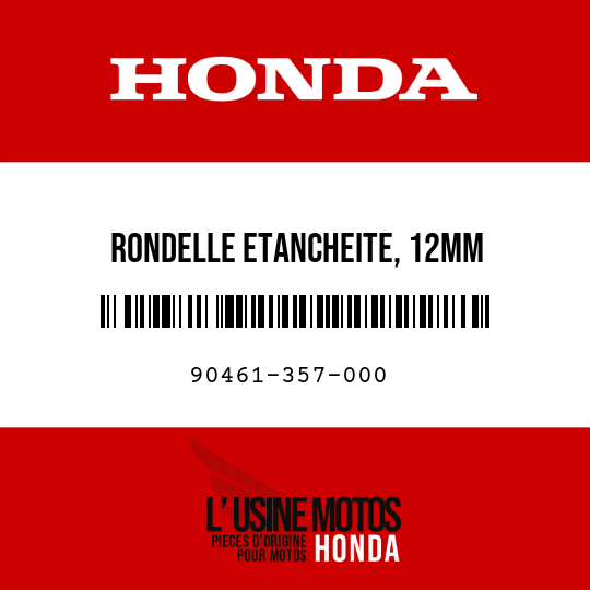 image de 90461-357-000 RONDELLE ETANCHEITE, 12MM