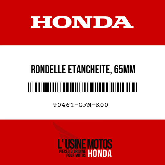 image de 90461-GFM-K00 RONDELLE ETANCHEITE, 65MM