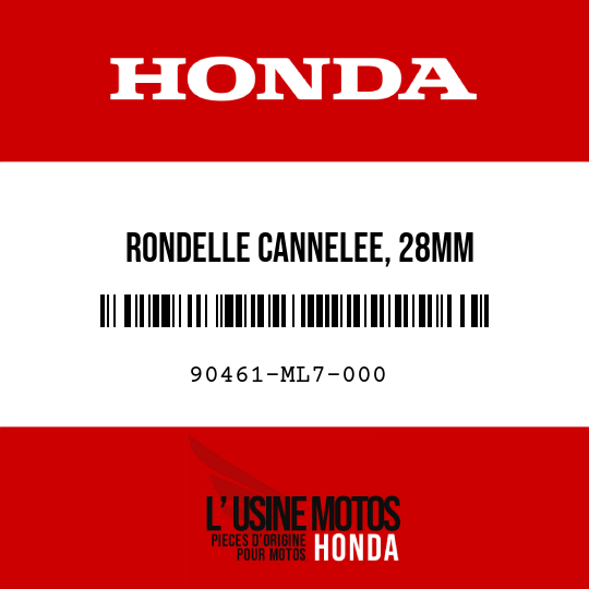 image de 90461-ML7-000 RONDELLE CANNELEE, 28MM