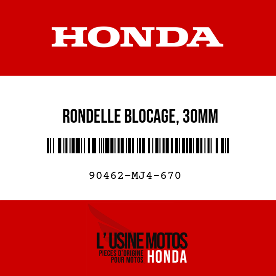 image de 90462-MJ4-670 RONDELLE BLOCAGE, 30MM