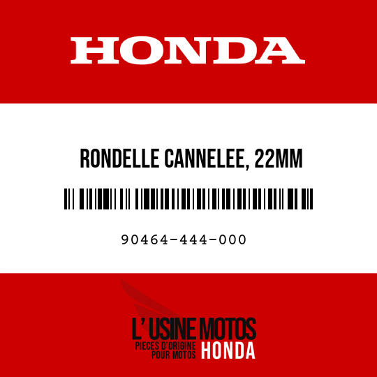 image de 90464-444-000 RONDELLE CANNELEE, 22MM