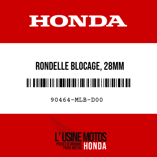 image de 90464-MLB-D00 RONDELLE BLOCAGE, 28MM