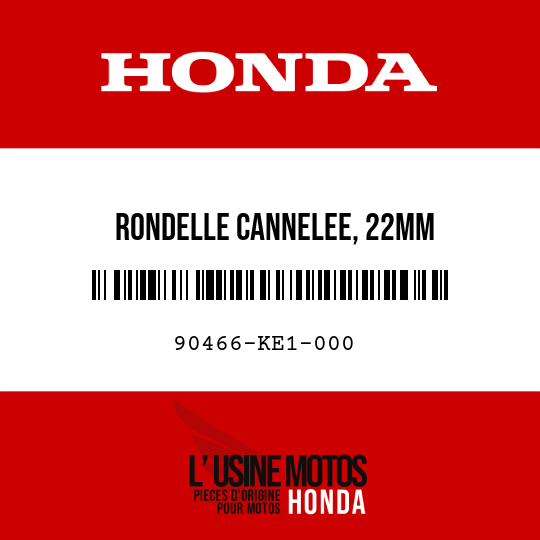 image de 90466-KE1-000 RONDELLE CANNELEE, 22MM