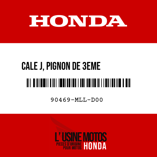 image de 90469-MLL-D00 CALE J, PIGNON DE 3EME        REDUCTION FINALE (20MM)