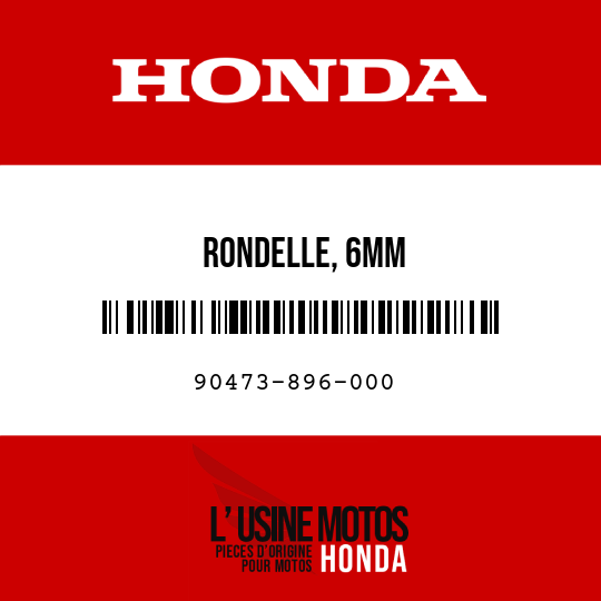 image de 90473-896-000 RONDELLE, 6MM