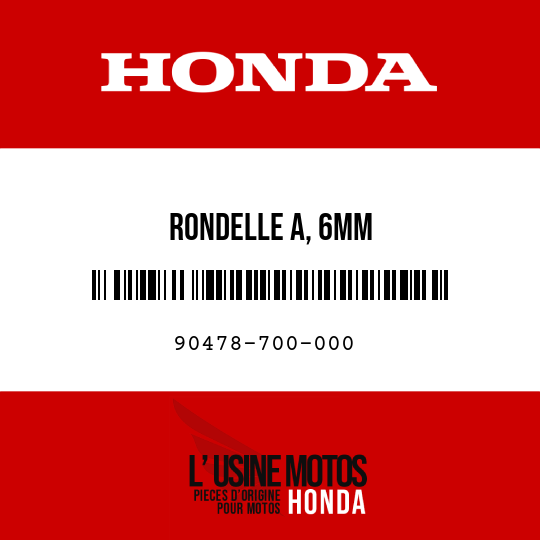image de 90478-700-000 RONDELLE A, 6MM