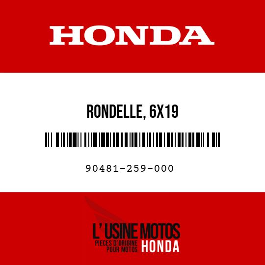 image de 90481-259-000 RONDELLE, 6X19