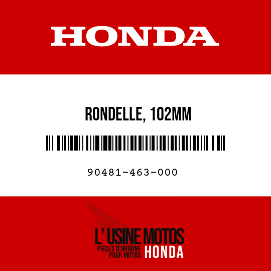 image de 90481-463-000 RONDELLE, 102MM