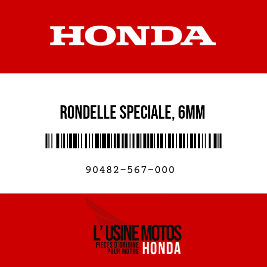 image de 90482-567-000 RONDELLE SPECIALE, 6MM
