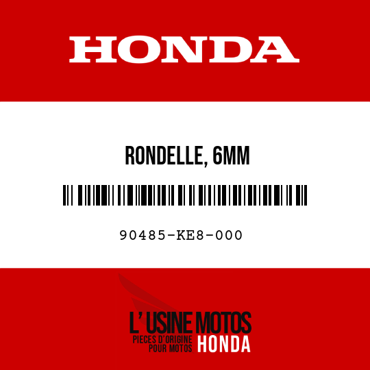 image de 90485-KE8-000 RONDELLE, 6MM