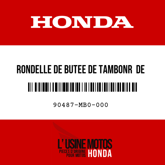 image de 90487-MB0-000 RONDELLE DE BUTEE DE TAMBONR  DE CHANGEMENT