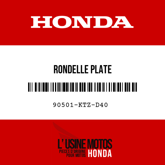 image de 90501-KTZ-D40 RONDELLE PLATE