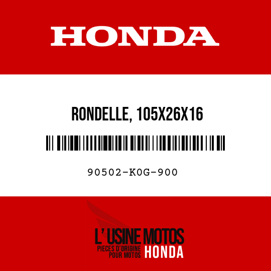 image de 90502-K0G-900 RONDELLE, 105X26X16