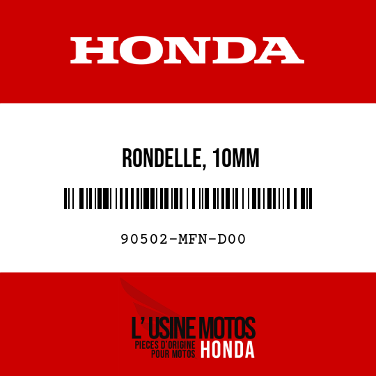 image de 90502-MFN-D00 RONDELLE, 10MM