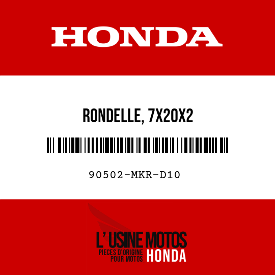 image de 90502-MKR-D10 RONDELLE, 7X20X2