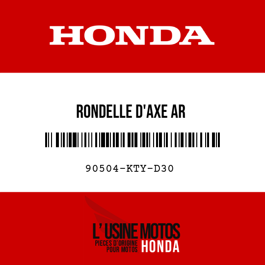 image de 90504-KTY-D30 RONDELLE D'AXE AR