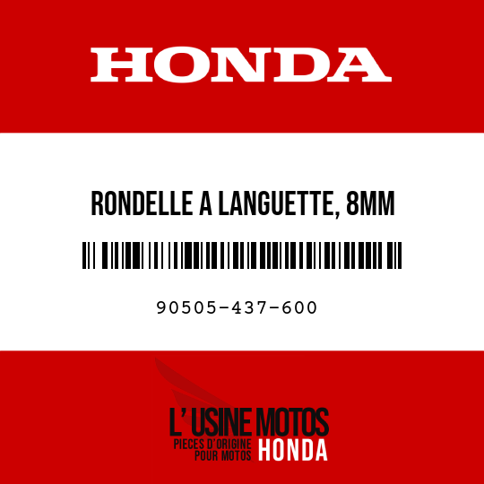 image de 90505-437-600 RONDELLE A LANGUETTE, 8MM
