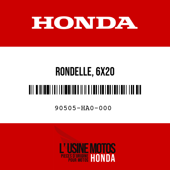 image de 90505-HA0-000 RONDELLE, 6X20