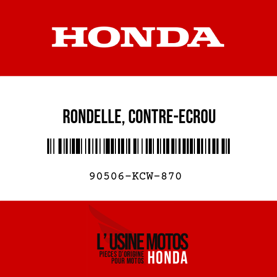 image de 90506-KCW-870 RONDELLE, CONTRE-ECROU