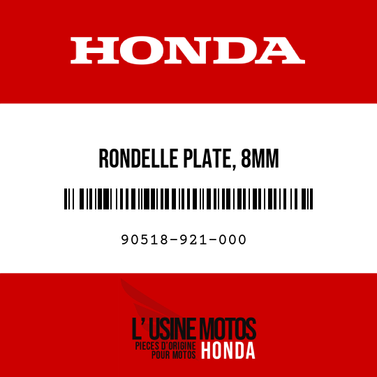 image de 90518-921-000 RONDELLE PLATE, 8MM