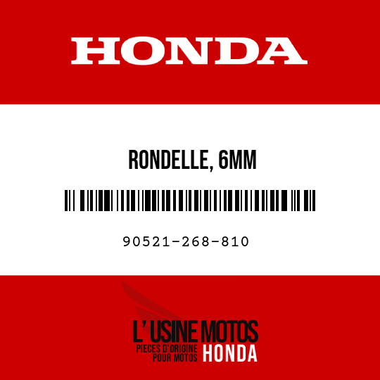 image de 90521-268-810 RONDELLE, 6MM