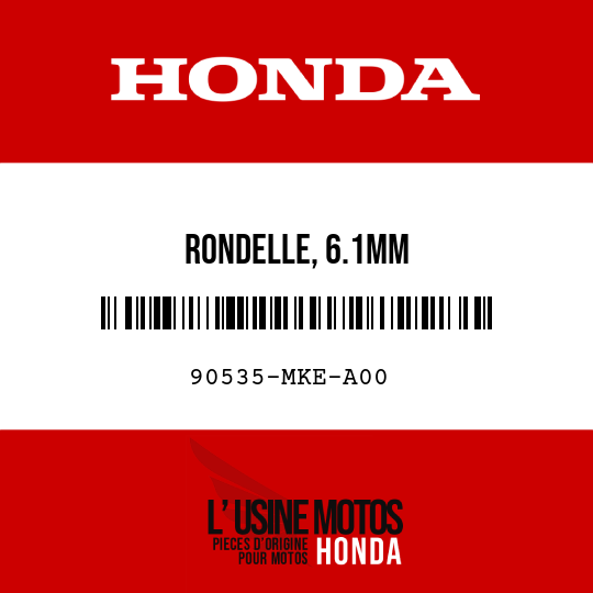 image de 90535-MKE-A00 RONDELLE, 6.1MM