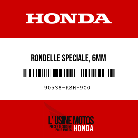 image de 90538-KSH-900 RONDELLE SPECIALE, 6MM