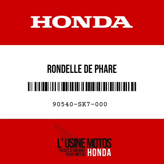 image de 90540-SK7-000 RONDELLE DE PHARE